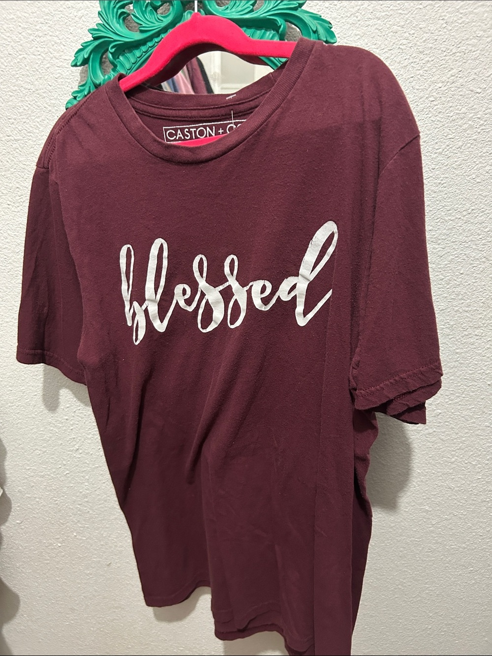 Kids Maroon "Blessed" Tee by Caston + Co.